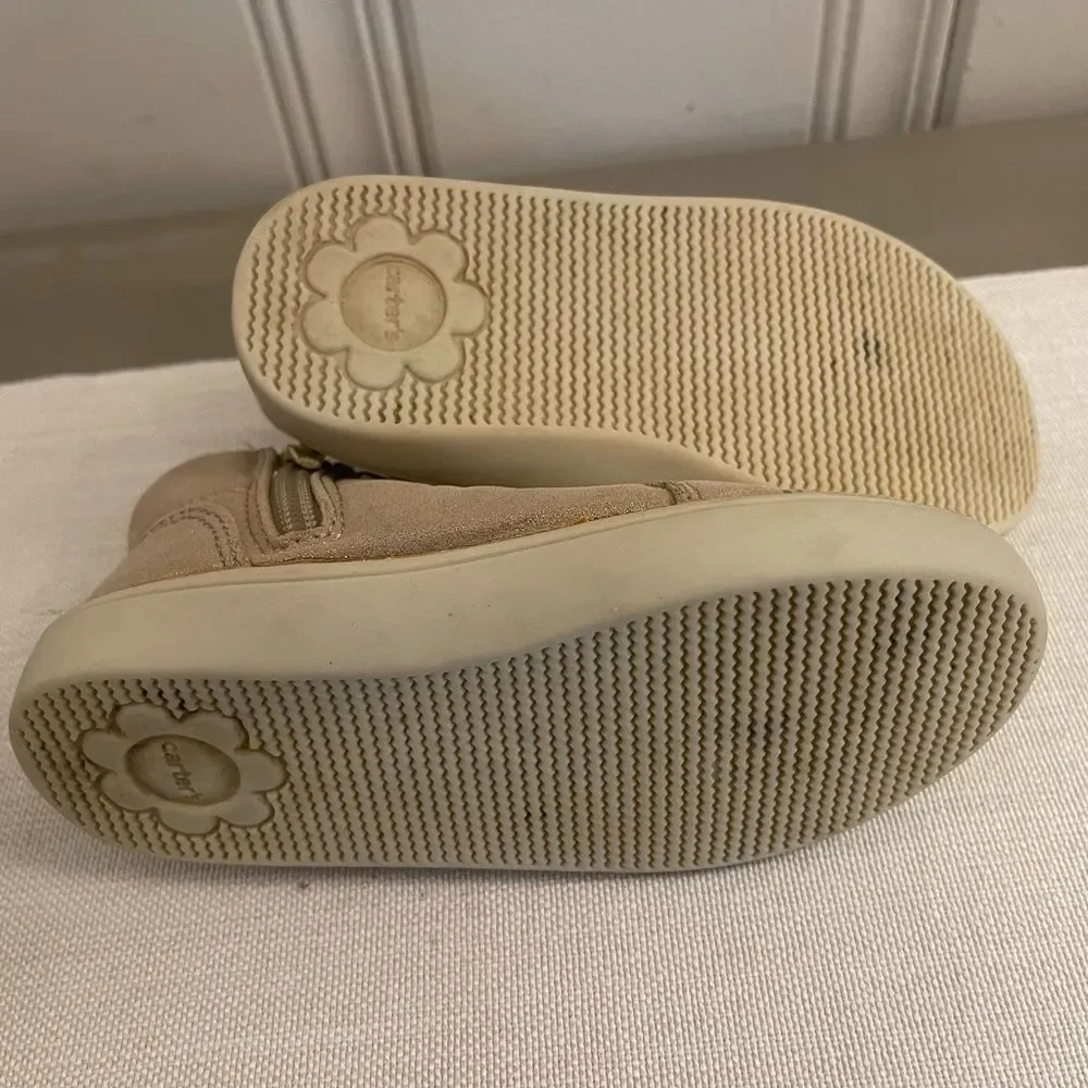 Carters Girls Gold‎ High Tops Size 10
